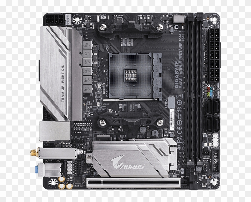 B450 I Aorus Pro Wifi, Amd B450 Chipset, Am4, Hdmi, - Gigabyte B450 I Aorus Pro Wifi Clipart