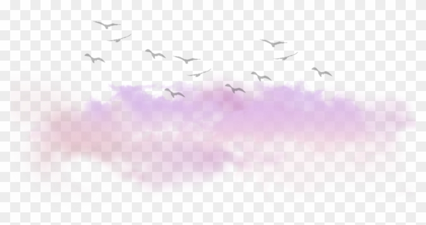 Clouds Cloud Birds Tumblr Kawaii Ftestickers - Clouds With Birds Png Clipart #2138543