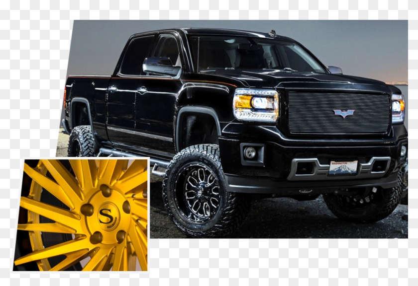 Black Truck And Rims - Gmc Sierra Clipart