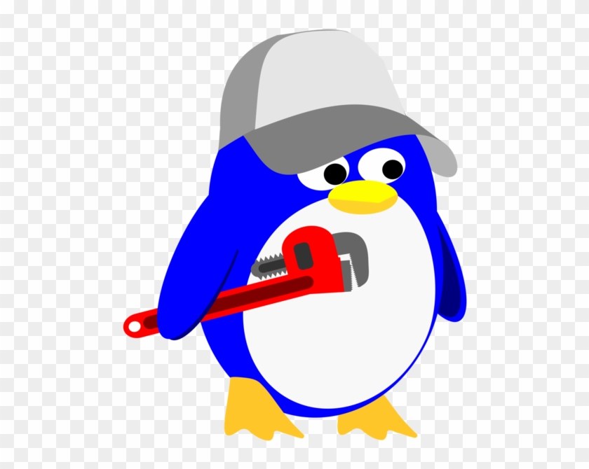 Penguin Plumbing Plumber Wrench Pipe Wrench - Penguin Plumber Clipart #2139217