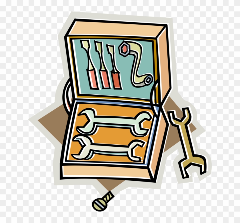 Vector Library Adjustable Spanner Tool Image Illustration Clipart