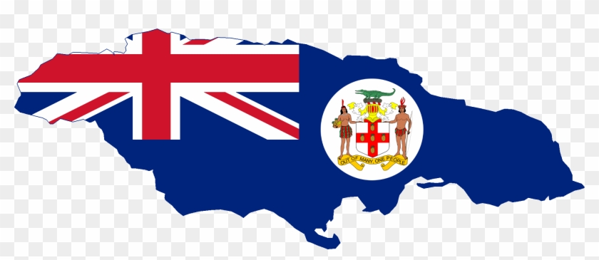 Flag Map Of Jamaica - Commonwealth Of Nations Flag Map Clipart #2139519