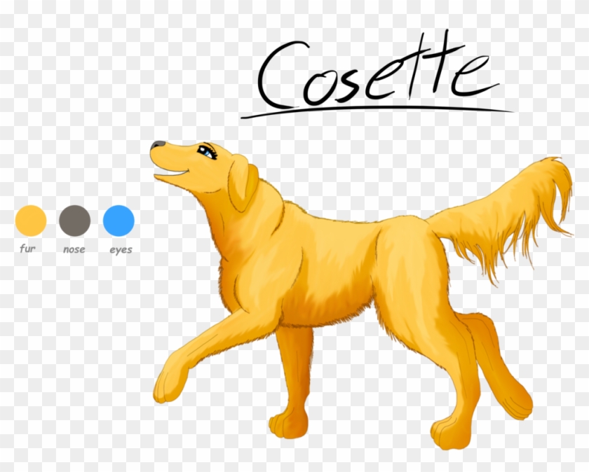 Drawn Golden Retriever Anime - Golden Retriever Clipart #2139820