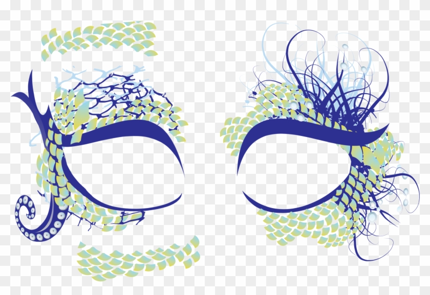 Mermaid Temporary Tattoo Mask Clipart #2139985