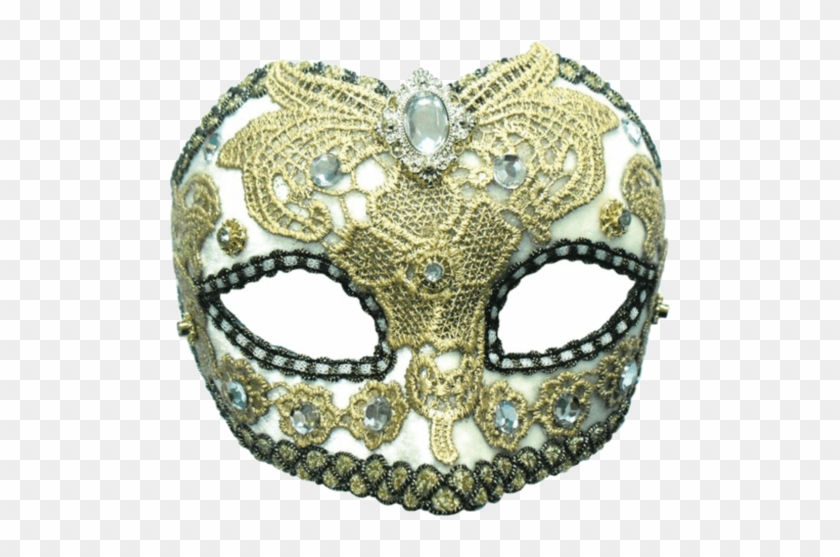 Masquerade Mask Png White Amp Gold Masquerade Maskmasquerade - Mascara Venecia Png Clipart #2140018