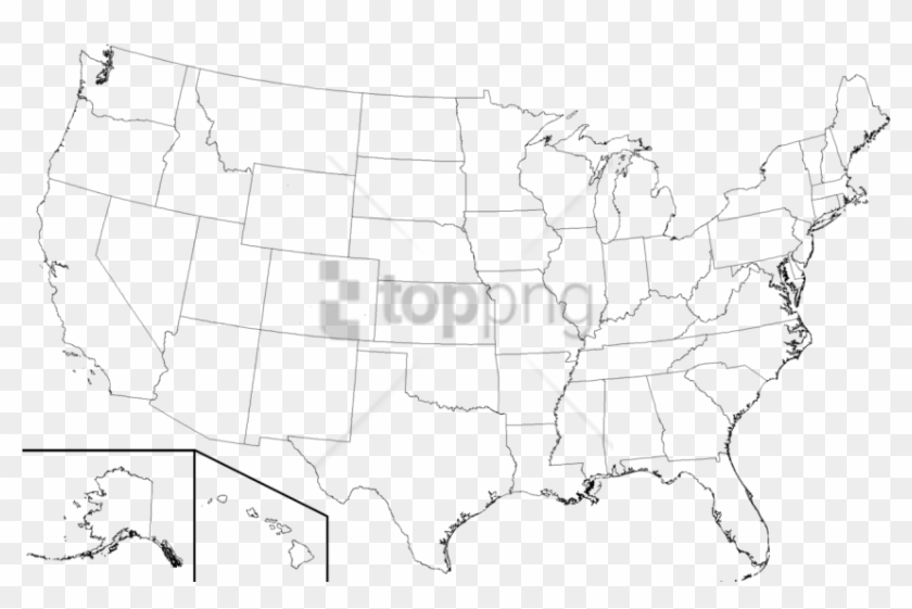 Free Png High Resolution Blank United States Map Png - Us Nuclear War Map Clipart