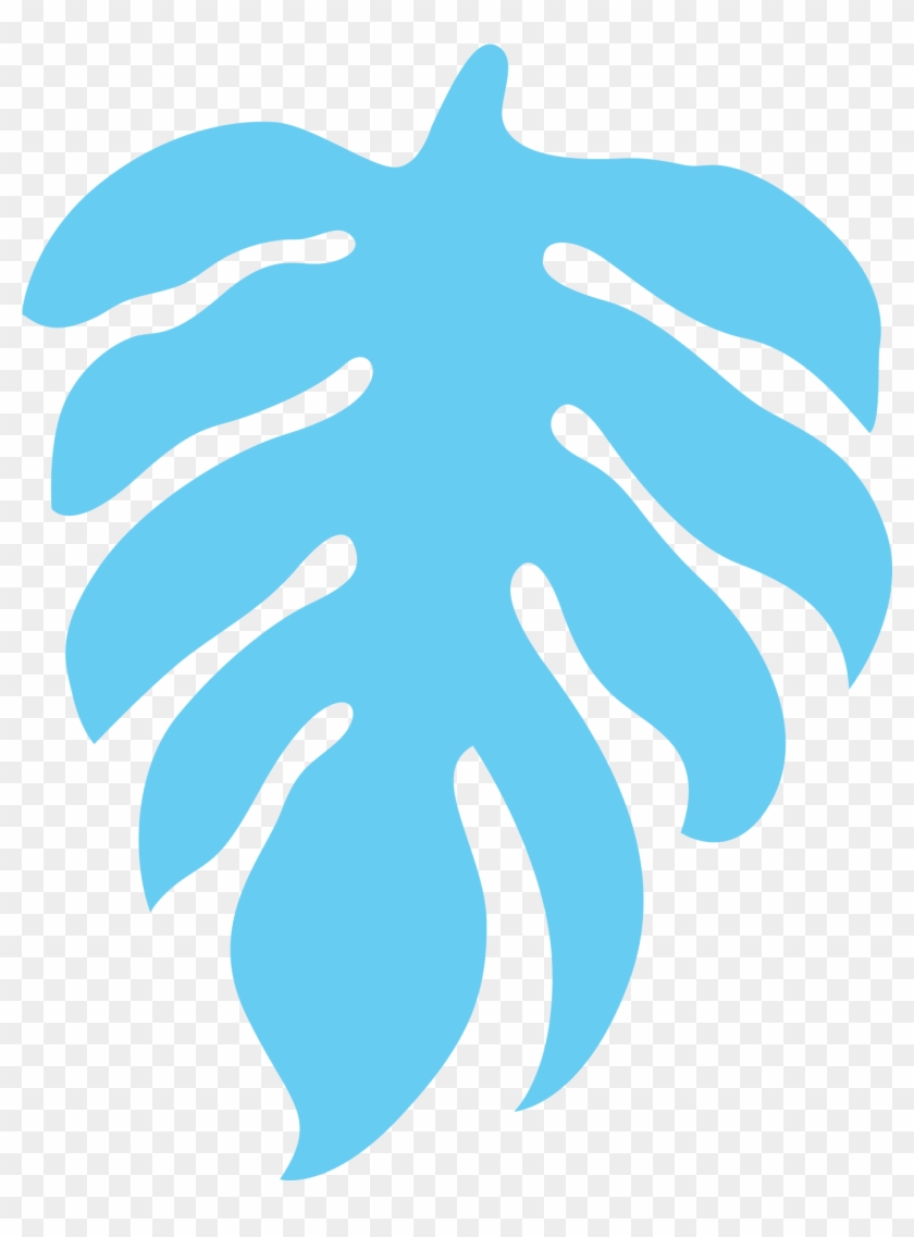 2019 Light Blue Jungle Leaf - Jungle Leaves Clipart - Png Download #2140390