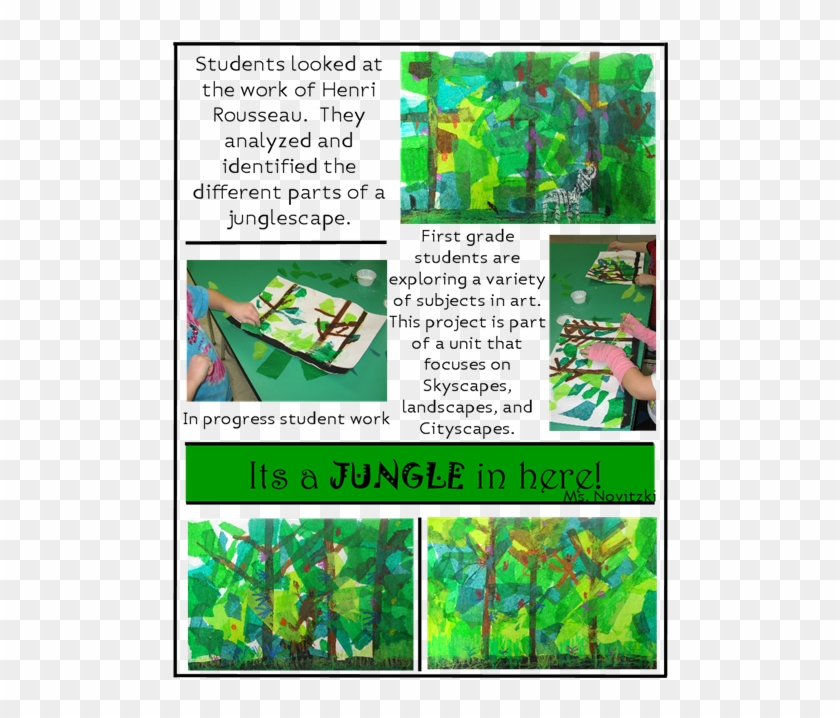 Elementary Art Lesson Idea Project Henri Rousseau Jungle - Henri Rousseau Art Lesson Ideas Clipart #2140535
