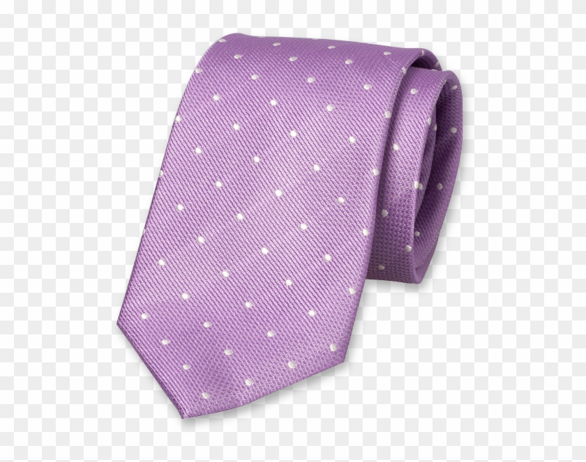 Lilac Tie With White Dots Clipart