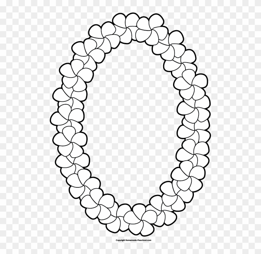 Black And White Hawaiian Lei Clip Art - Png Download