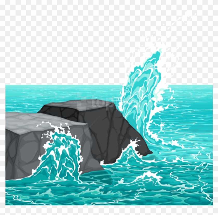 Free Png Download Sea Rocks And Wavespicture Png Images - Rocks And Waves Clipart Transparent Png #2141863