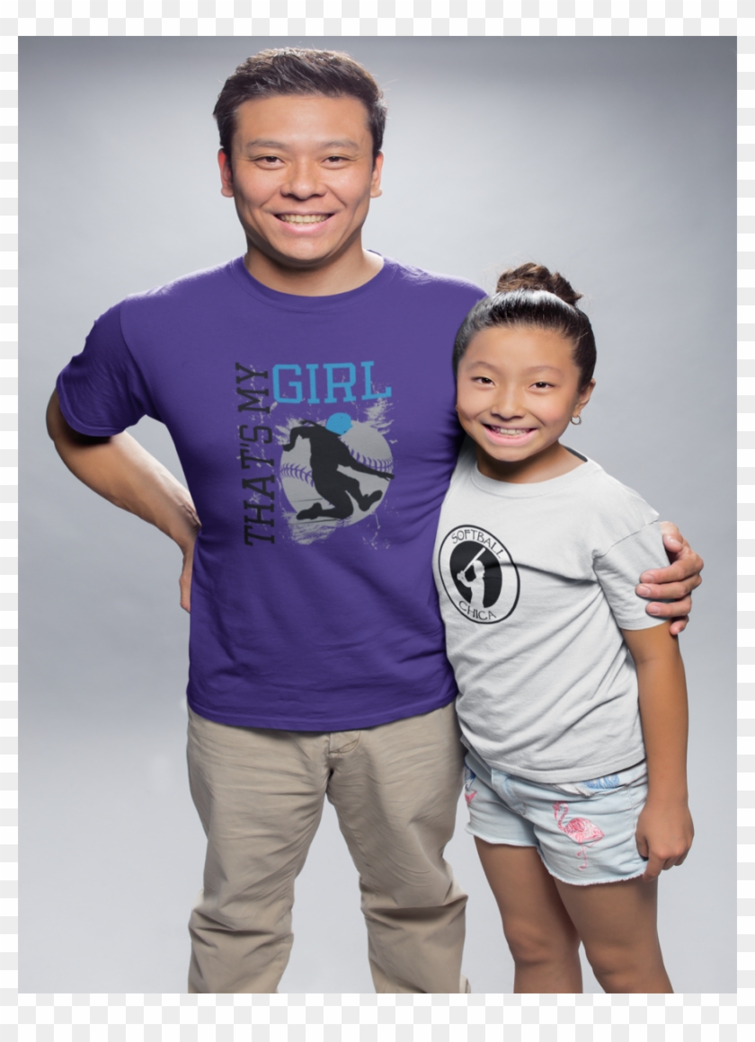 Father And Daughter T Shirt Mockup Free Clipart #2143310