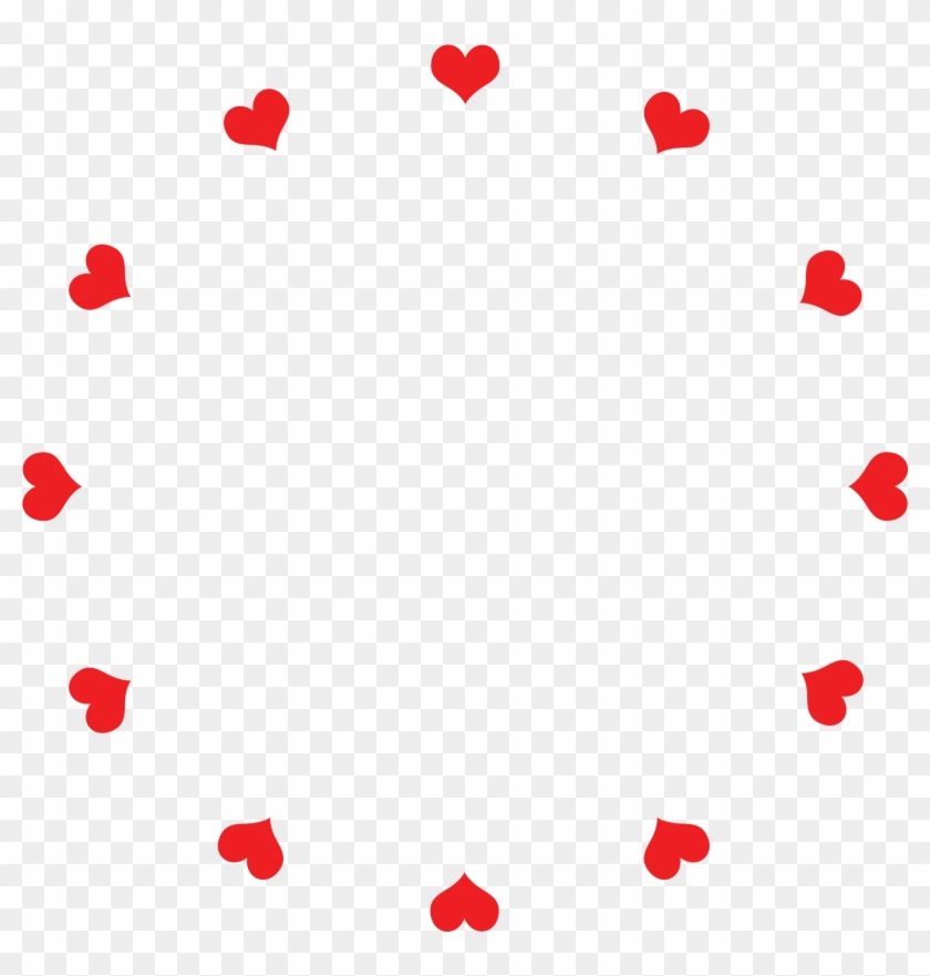 Clock Face Hearts Red - Clock Face Blue Png Clipart