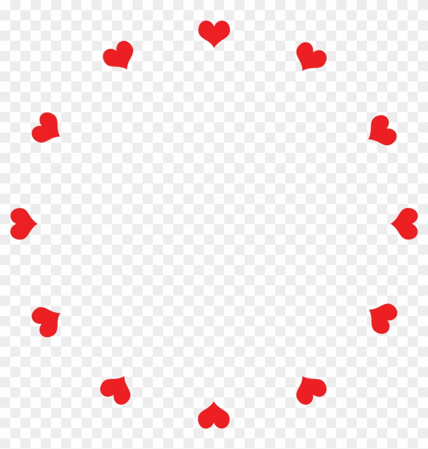 Clock Face Hearts Red - Clock Face Blue Png Clipart #2143485
