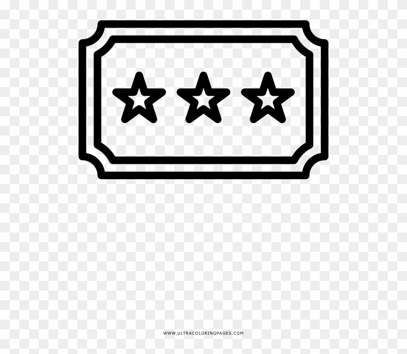 Movie Ticket Coloring Page - Icone Desconto Clipart