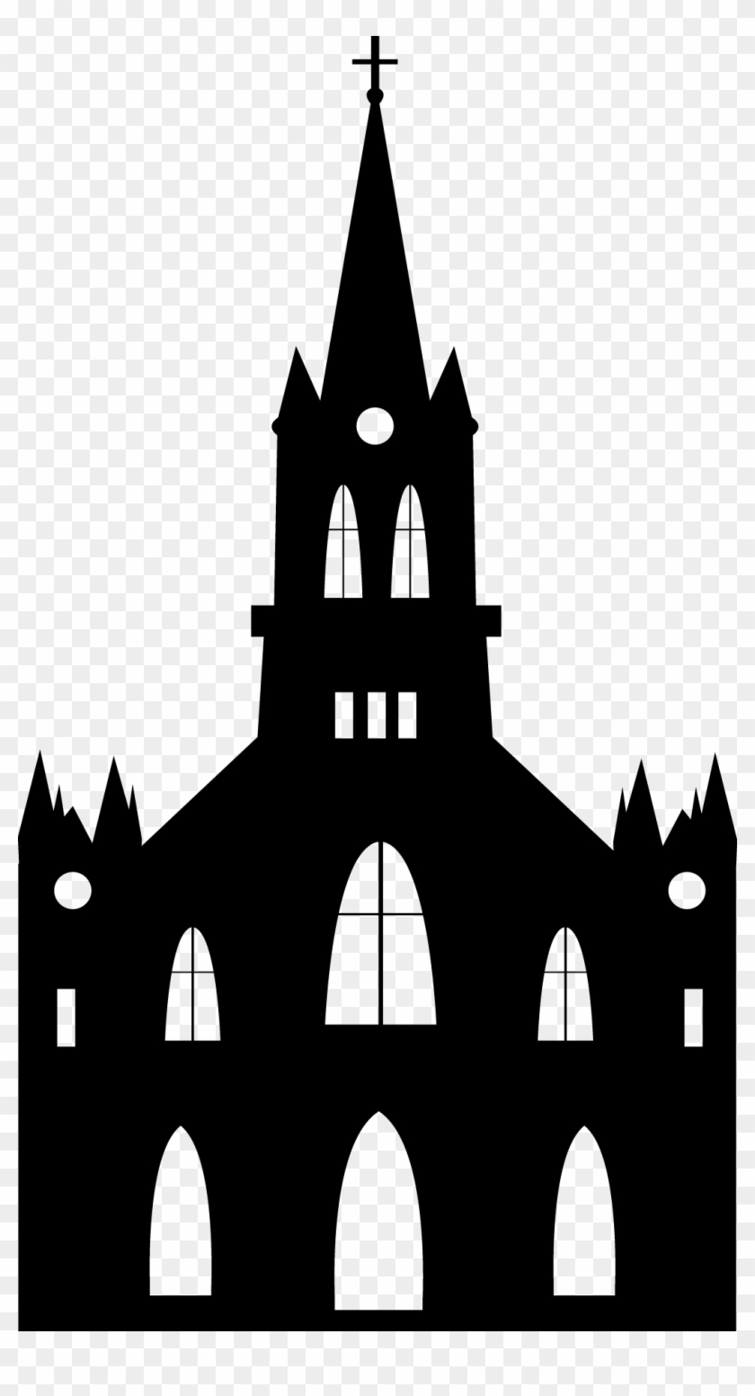 Euclidean Vector Church Religion Silhouette Castle - Iglesia Silueta Vector Clipart
