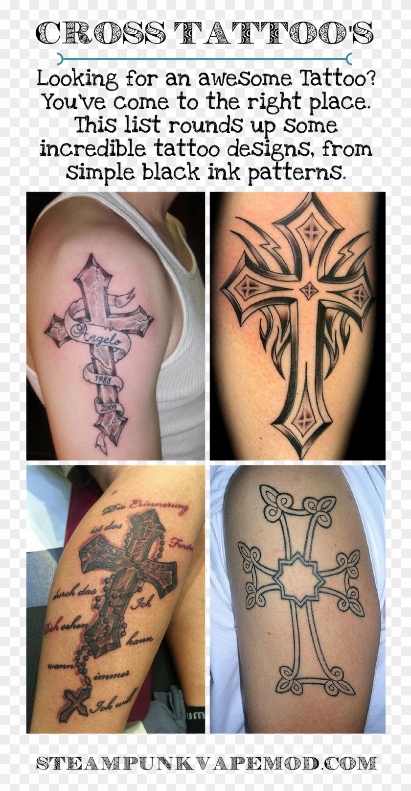 Cross Tattoos Cross Tattoos, Henna, Future Tattoos, - Tattoo Clipart #2144447