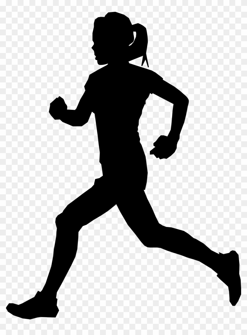 Runner By Algotruneman Female On Openclipart Cross - Cross Country Running Silhouette - Png Download