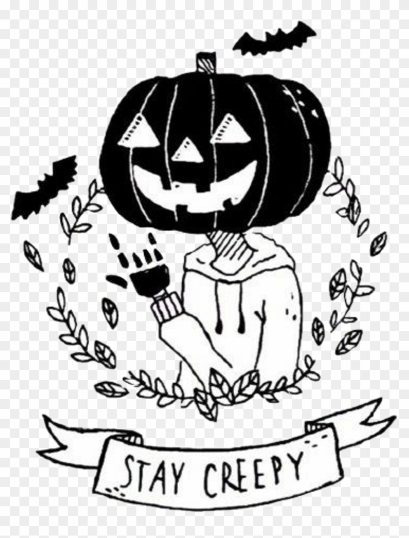 #blackandwhite #halloween #tattoo #tumblr #staycreepy Clipart #2145675