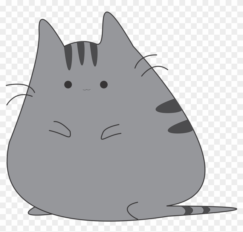 Cat Cute Cat Animal - Fat Cat Illustration Clipart #2145874