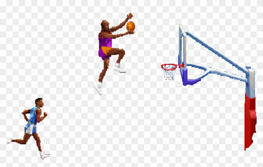 At The Top Of The Key, Jumping 20 Feet In The Air A - Running Across Finish Line Clipart #2146517