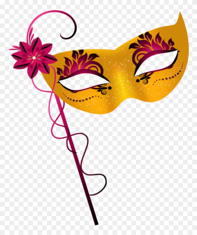 #mq #yellow #pink #mask #masquerade - Clipart Transparent Carnival Mask - Png Download
