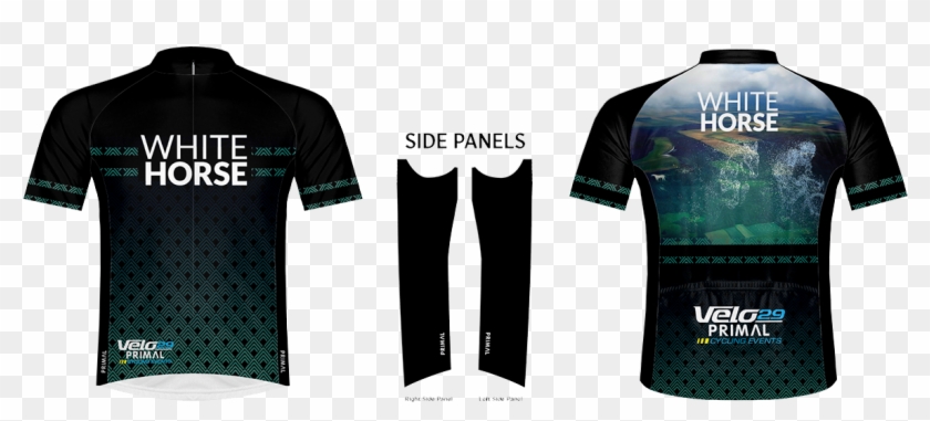 White Horse Jersey - Cycling Jersey Clipart #2146657
