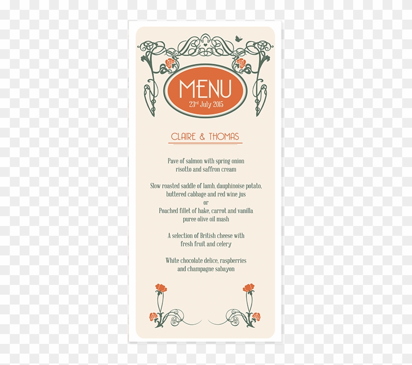 Menu Art Deco Pepperandjoy Uk - Nuvo Clipart #2146780