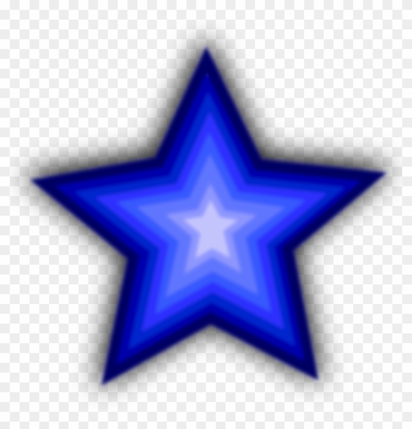 Stars 3 Clip Royalty Free Library - Blue Star White Background - Png Download