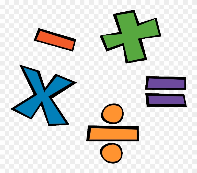 Mathematics Cartoon Division Clip - Math Signs - Png Download