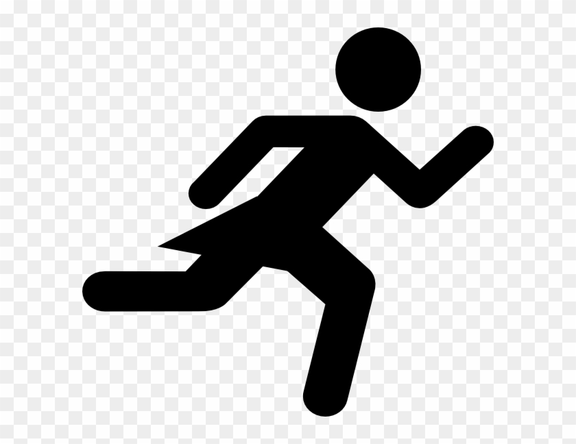 Runner Girl Stick Figure Clip Art - Stick Figure Woman Running - Png Download