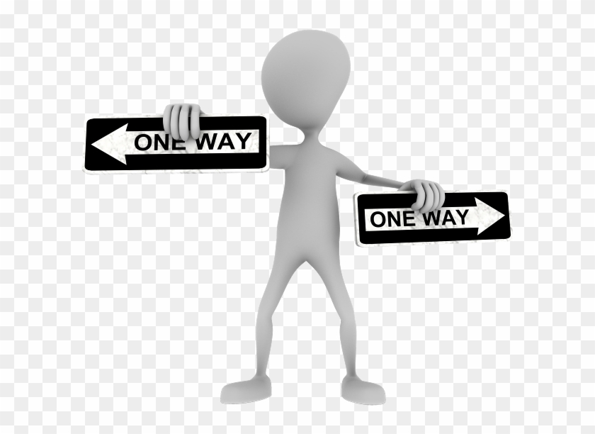 Stickman One Way Sign , Png Download Clipart #2147766