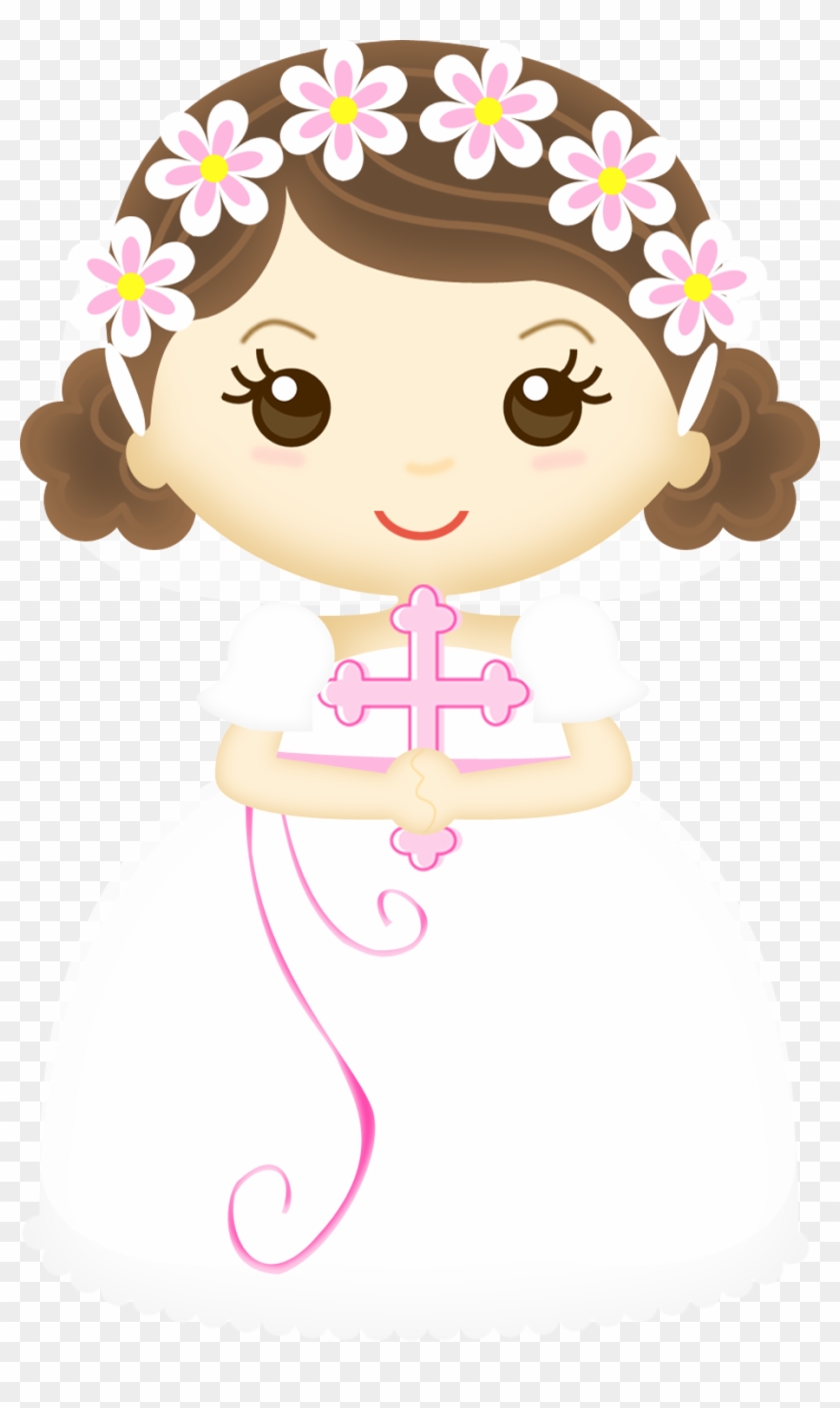 Minha Comunhão First Communion Banner, First Holy Communion, - Mi Primera Comunion Niña Clip Art - Png Download