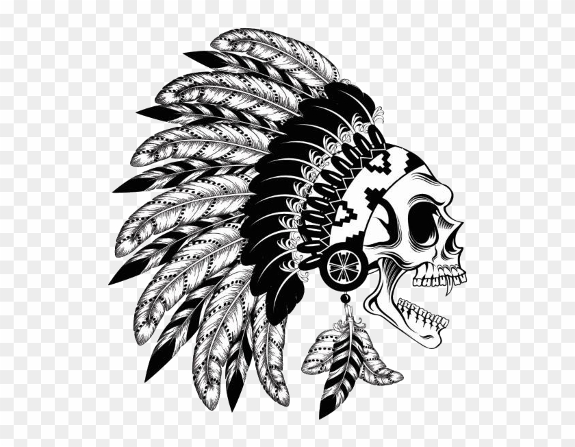 Skull Native American Clipart