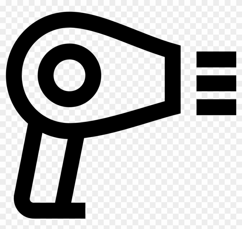 Blow Dryer Clipart Black And White - Graphic Design - Png Download