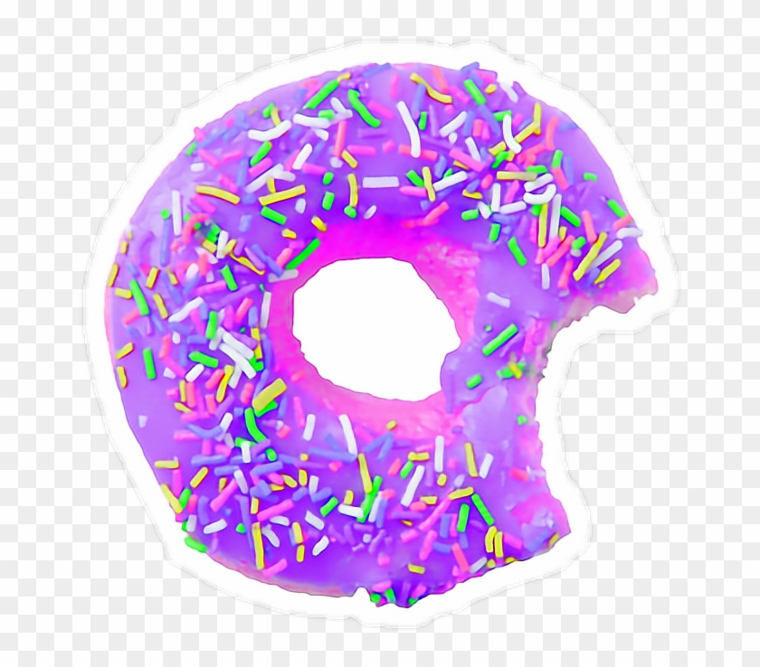 Donut Dona Violet Chispitas Tumblr Sticker Png Tumblr - Purple Donut Clipart