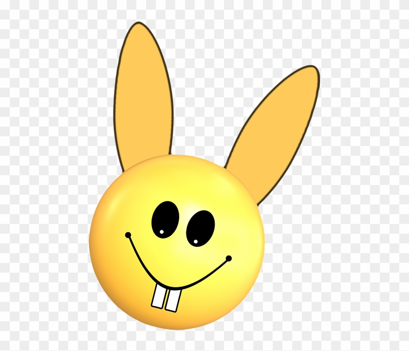 Easter Smiley Smile Hare Easter Bunny Funny - Smiley Ostern Clipart #2149649