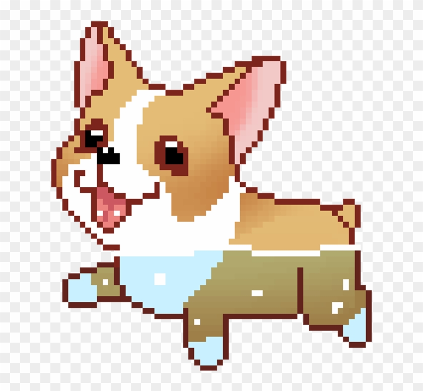 Tumblr Pixel Corgi Dog Dogs Swim - Pixel Corgi Gif Clipart