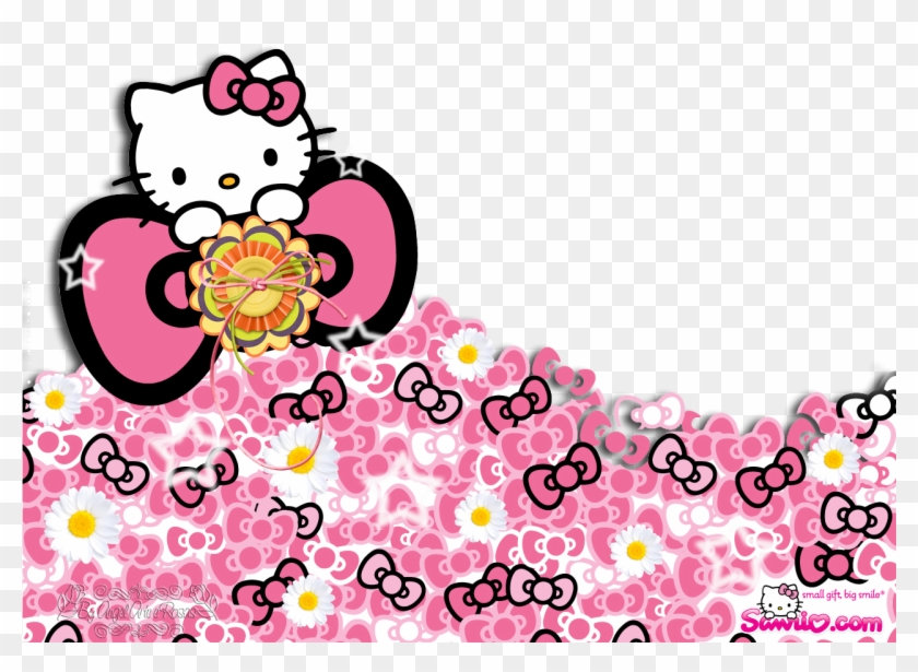 Moldura Hello Kitty Png - Hello Kitty Background Design Clipart #2149860