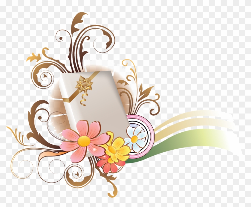 Bordas Florais De Canto Png - Drawing Clipart