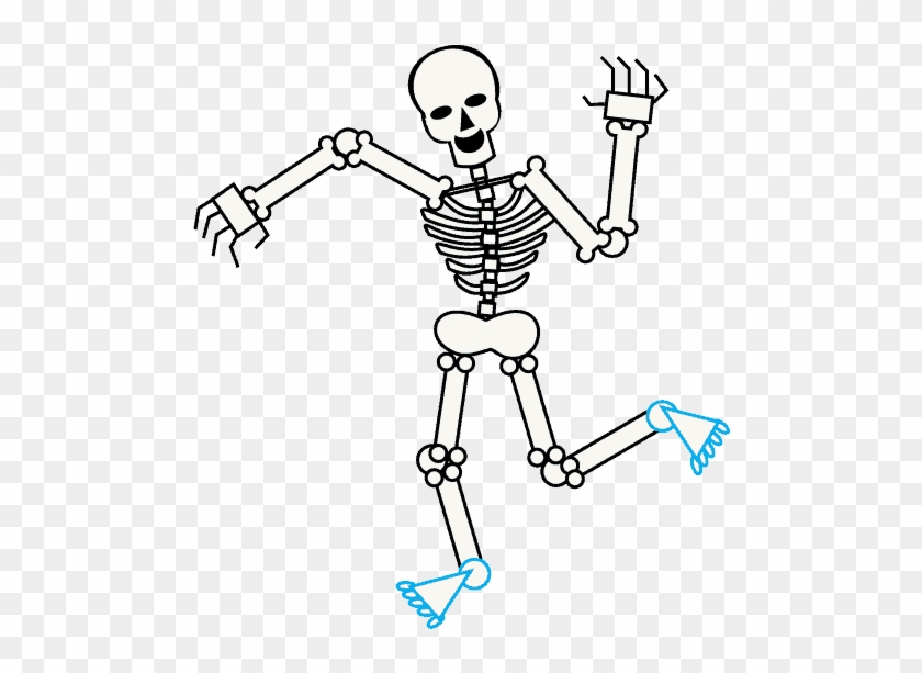 Cartoon Skeleton Hand - Skeleton Cartoon No Background Clipart #2149961