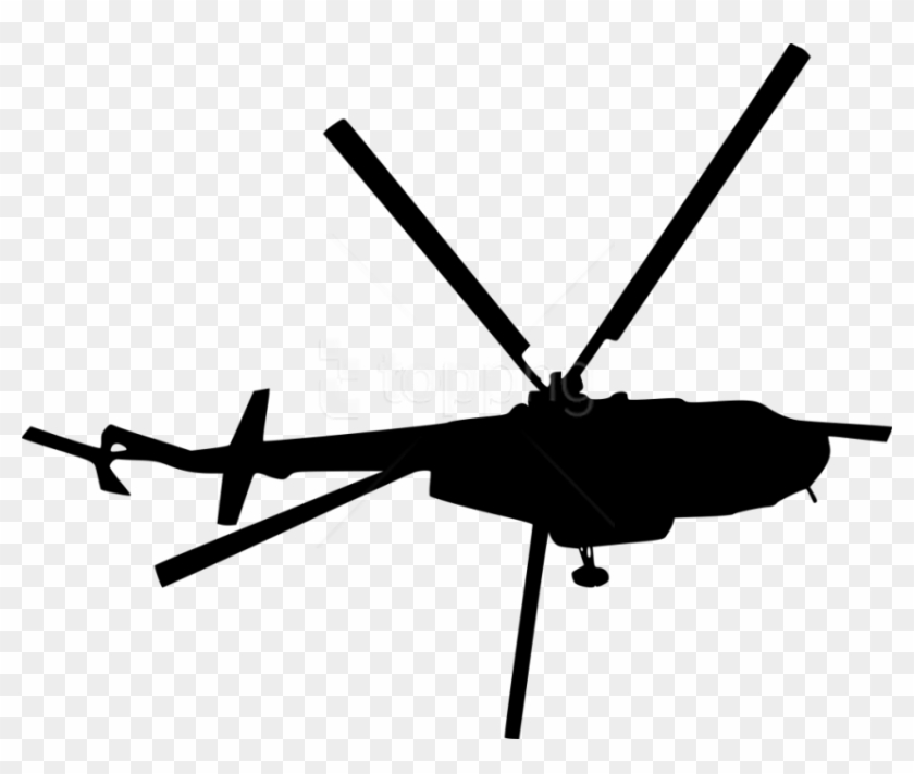 Free Png Helicopter Top View Silhouette Png - Helicopter Black Png Clipart #2150118