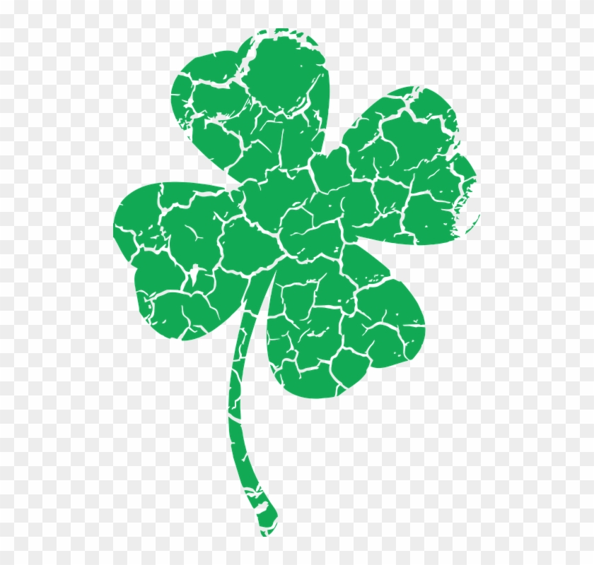 Shamrock Clipart Distressed - Png Download