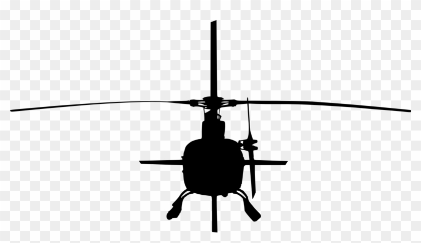 7 Helicopter Front View Silhouette Clipart