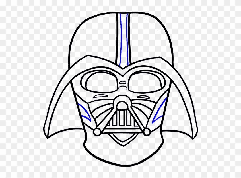 Darth Vader Mask Drawing Photo - Darth Vader Drawing Simple Clipart