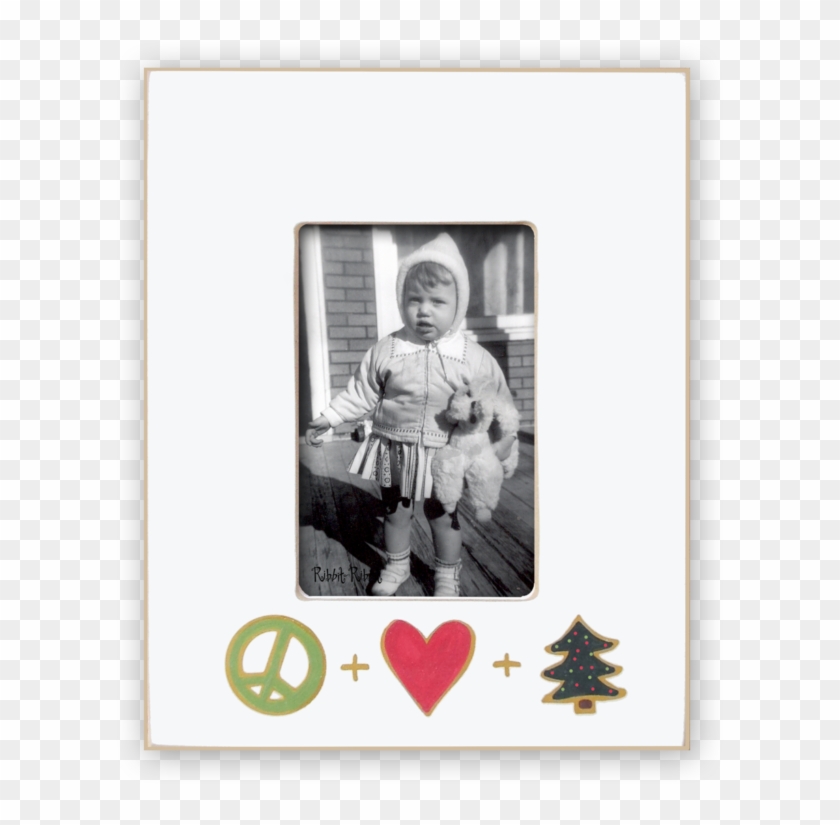 Peace And Love Snow - Picture Frame Clipart