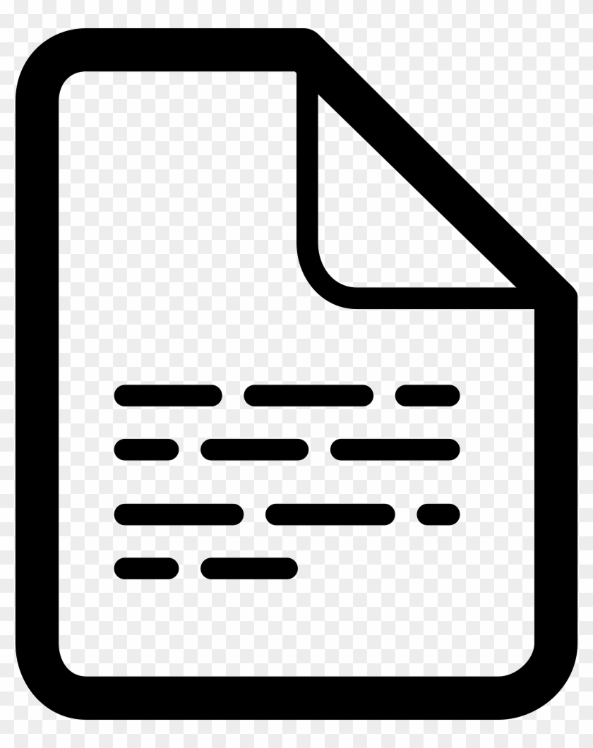 File Paper Sheet Outline Comments - Icon Clipart #2151262