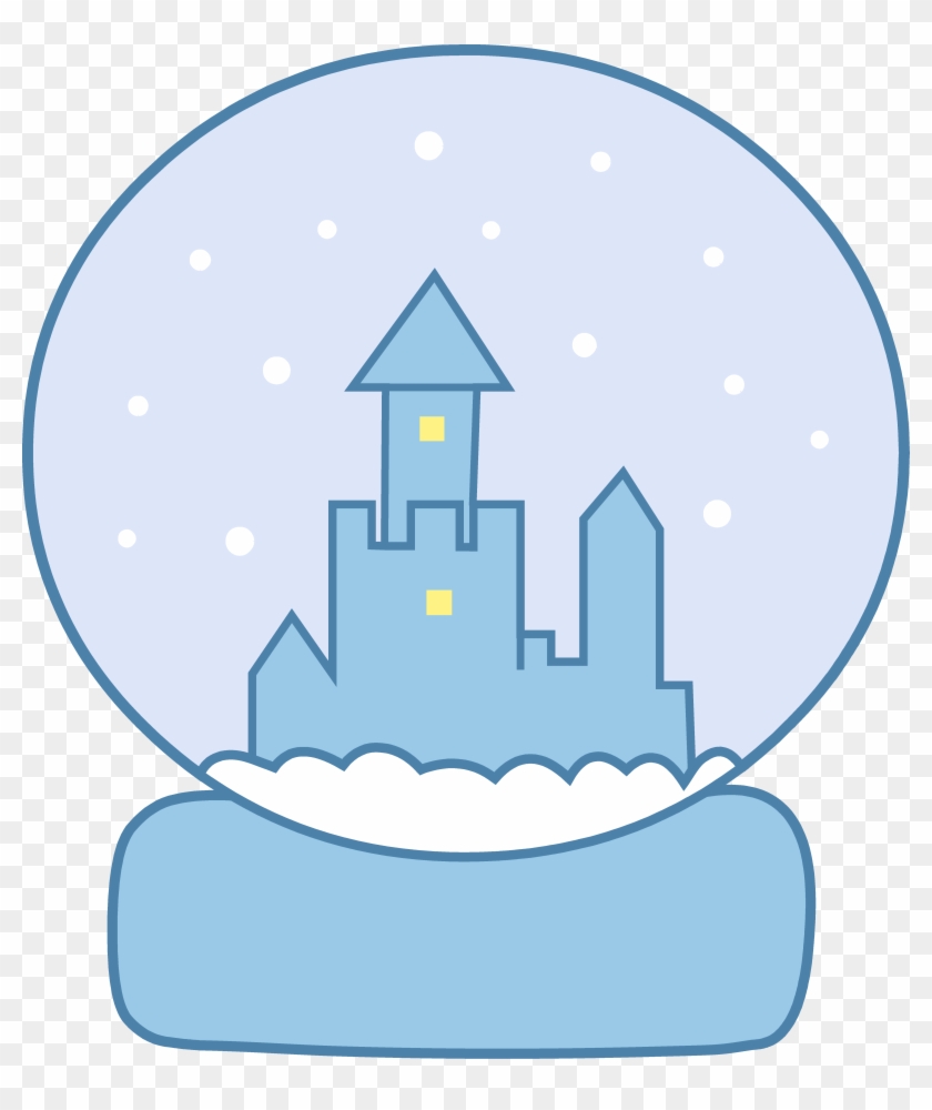 Pretty Blue Snow Globe - Circle Clipart
