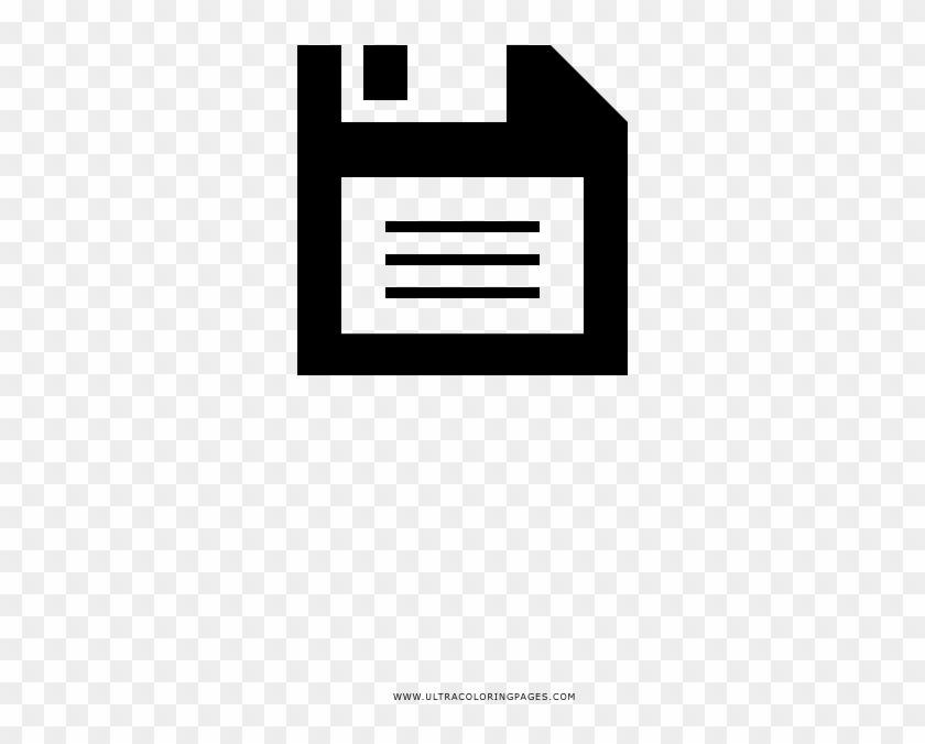 Floppy Disk Coloring Page - Sign Clipart
