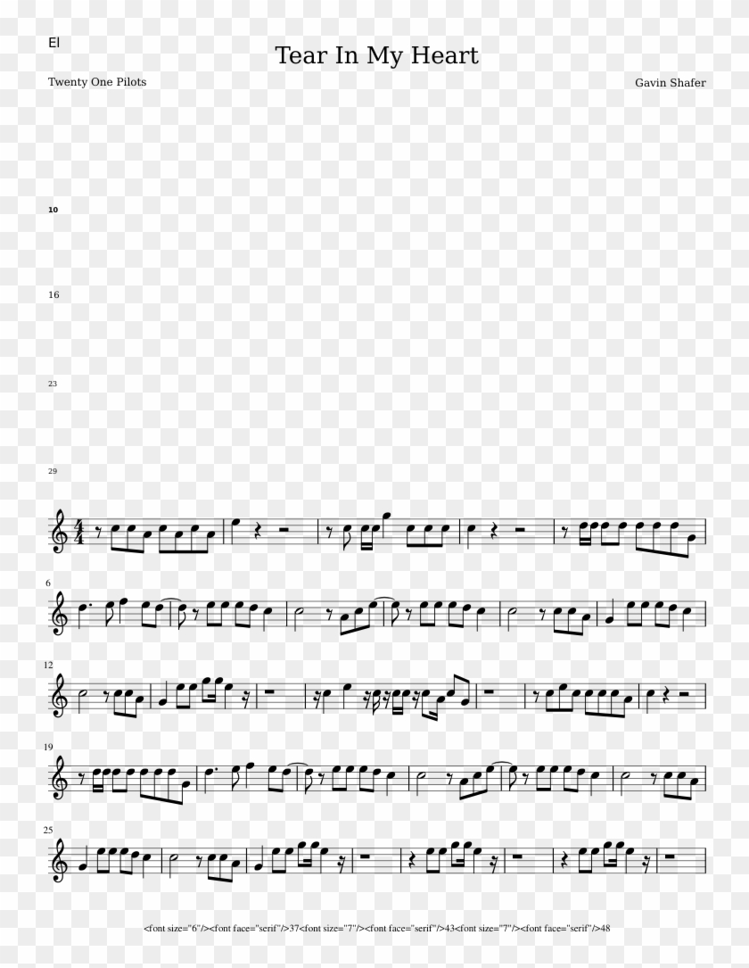 Tear In My Heart Alto Sax - Tear In My Heart Saxophone Clipart #2152200